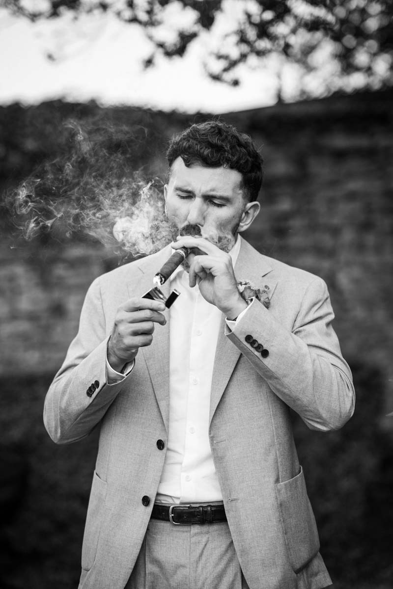 début du cocktail dans un mariage au château de la Borderie