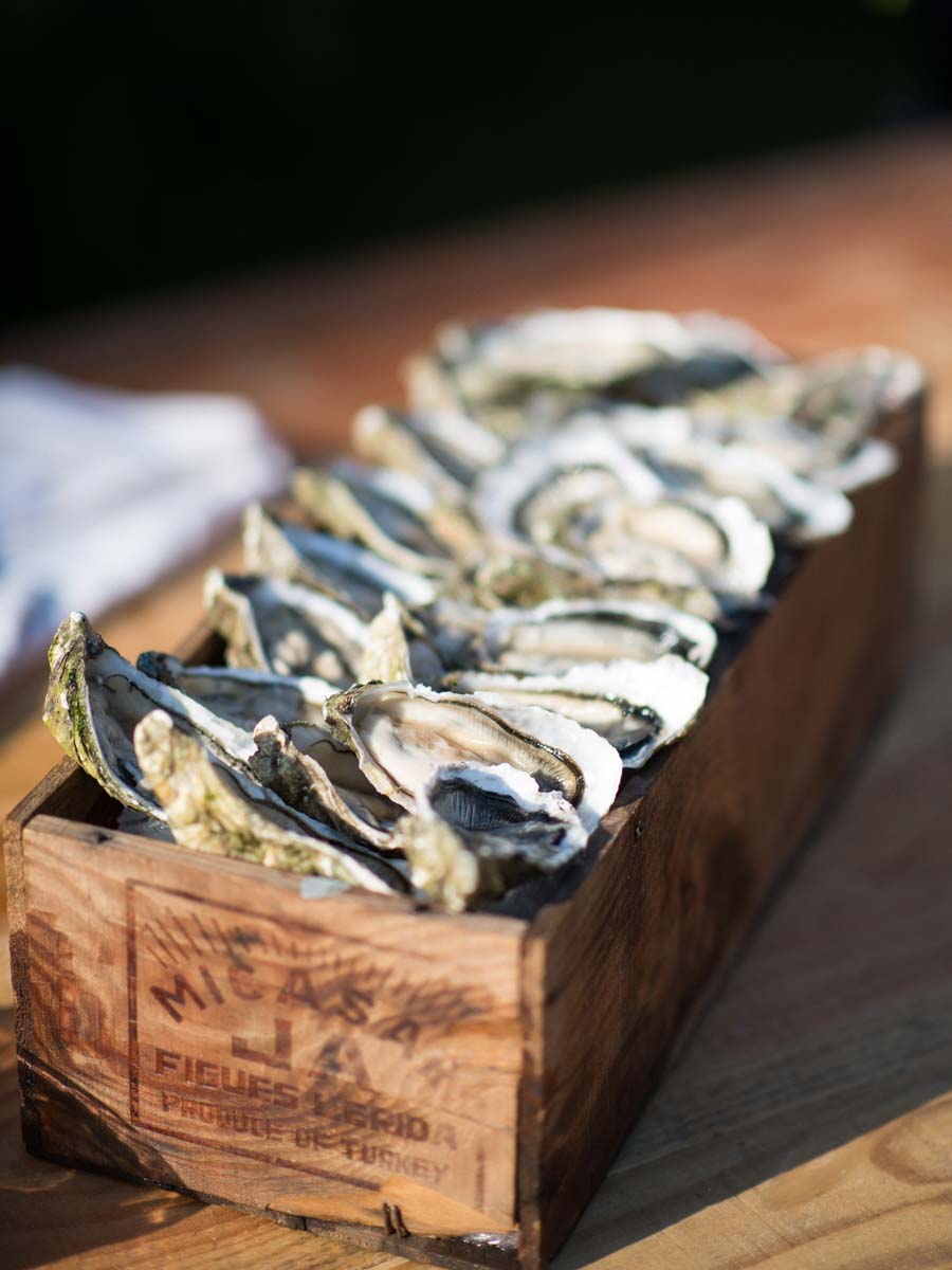 huitres préparées pour la réception d'un mariage à Arcachon près de Bordeaux
